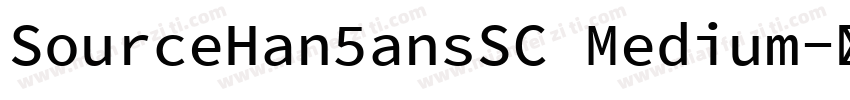 SourceHan5ansSC Medium字体转换